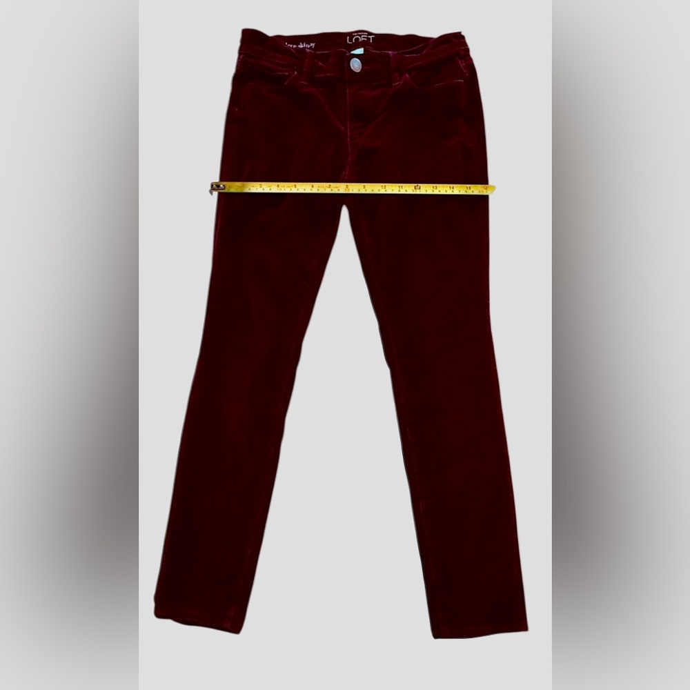 Ann Taylor LOFT Women's Deep Purple Plum Corduroy Modern Skinny Jeans Size 2P - Picture 8 of 16